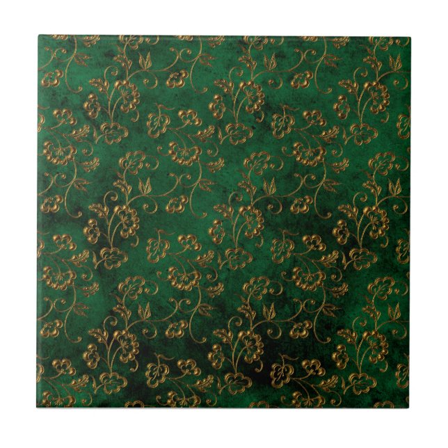 Old Gold Emerald Tile (Front)