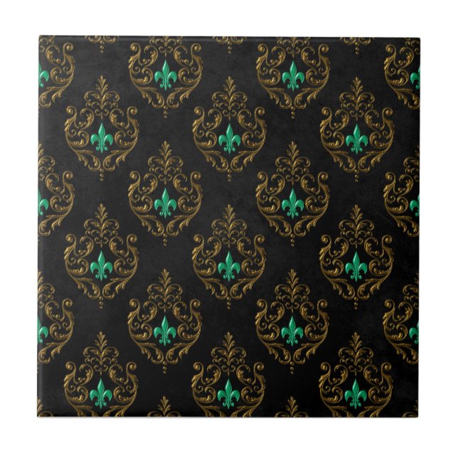 Old Gold Emerald Tile (Front)