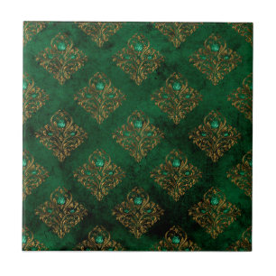 Old Gold Emerald Tile