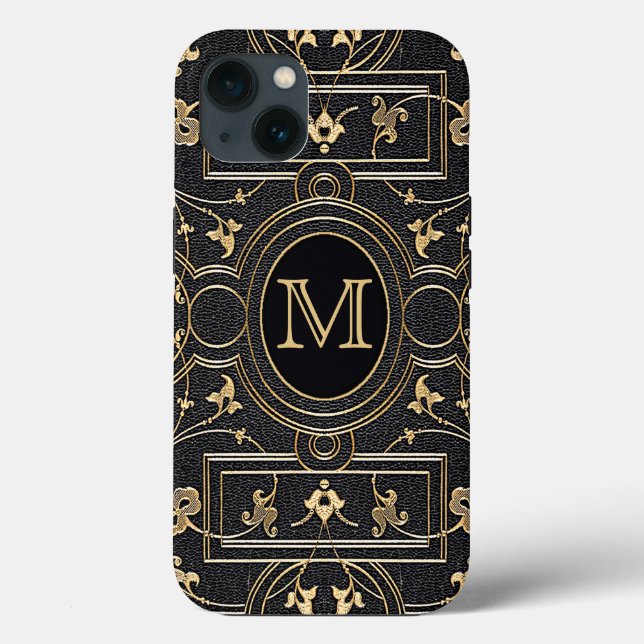 Old Gold Monogram Case-Mate iPhone Case (Back)
