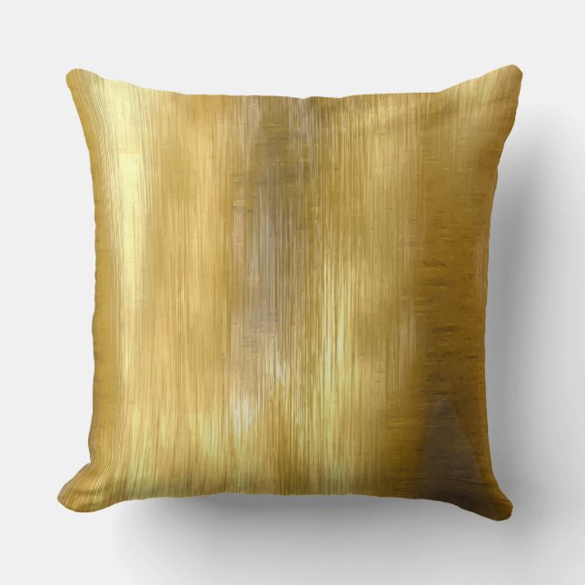 Old gold Throw Pillow (Front)