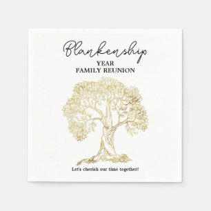 Old Gold Tree Family Reunion Party Essential Napkin