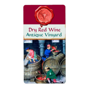 OLD GRAPE VINEYARD RED WINE BARRELS WAX SEAL