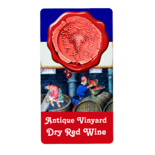 OLD GRAPE VINEYARD RED WINE BARRELS WAX SEAL