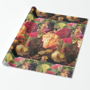 OLD GRAPE VINEYARD WINE TASTING PARTY WRAPPING PAPER