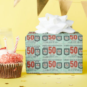 Old Green Stamps Wrapping Paper