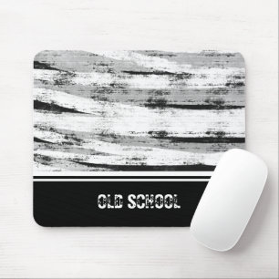 Old grey wood background mouse pad