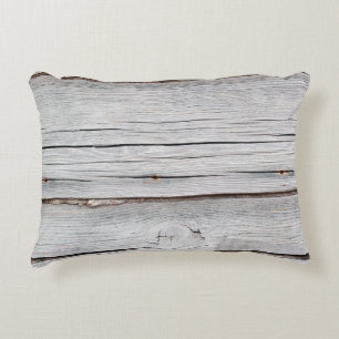 Old grey wooden plank wall textureabstract,backgro decorative cushion