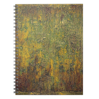 Old grunge background or aged shabby texture with  notebook