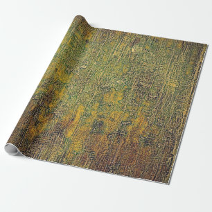 Old grunge background or aged shabby texture with wrapping paper