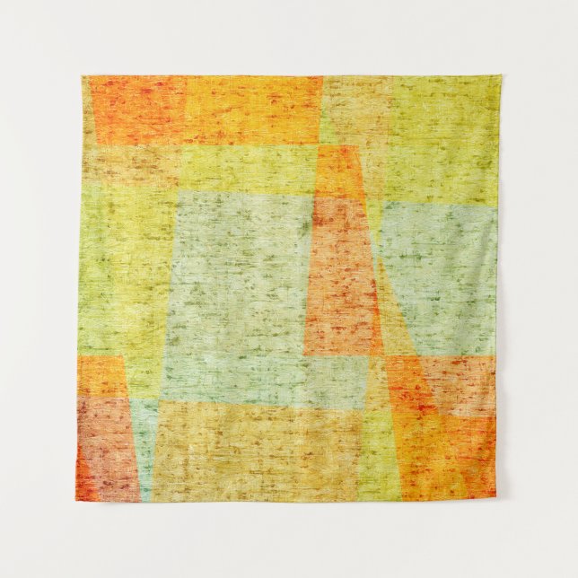 Old grunge background with delicate abstract textu tapestry (Front)