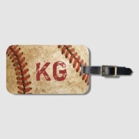 Old Grunge Baseball Personalised Monogram Initials