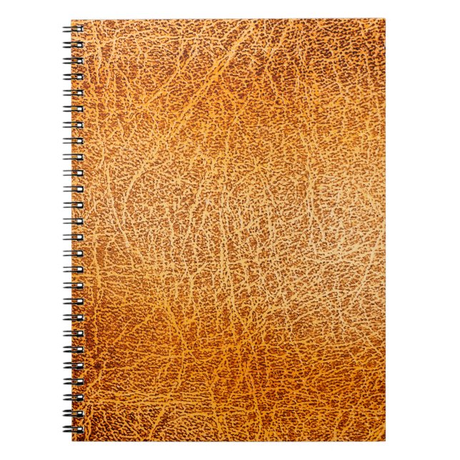 Old grunge brown leather texture notebook (Front)