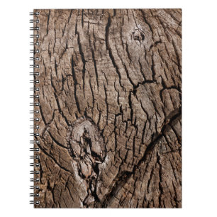 Old grunge dark textured wooden background, The su Notebook