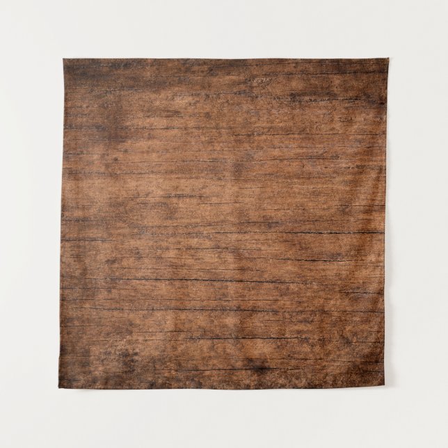 Old grunge dark textured wooden background, The su Tapestry (Front)