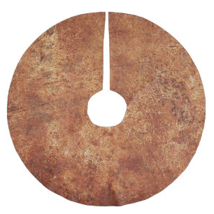 Old Grunge Rustic Metal Texture Brushed Polyester Tree Skirt