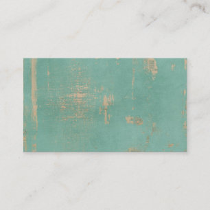 Old Grunge Teal Paint Vintage Newspaper Business Card