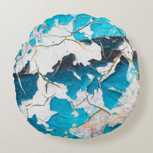 Old grunge wall textures and backgroundsearthquake round cushion