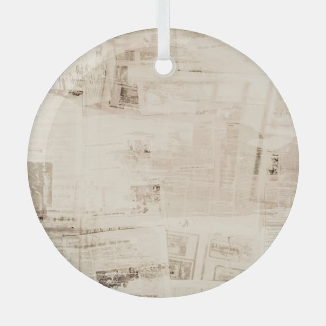 Old grungy paper texture background. glass tree decoration (Front)