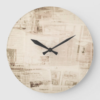 Old grungy paper texture background. large clock