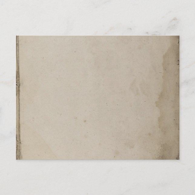 Old Grungy Stained Kraft Paper Postcard (Front)