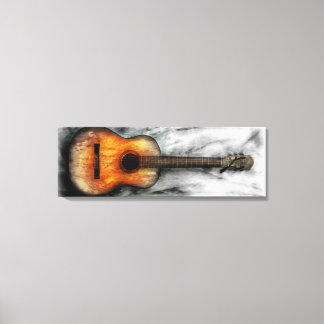 Old guitar artwork painting canvas print
