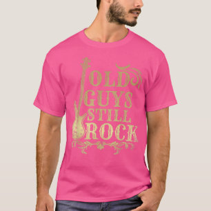 Old Guys Still Rock Grunge Bass Guitar T-Shirt