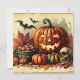 Old Halloween Art Greeting Card