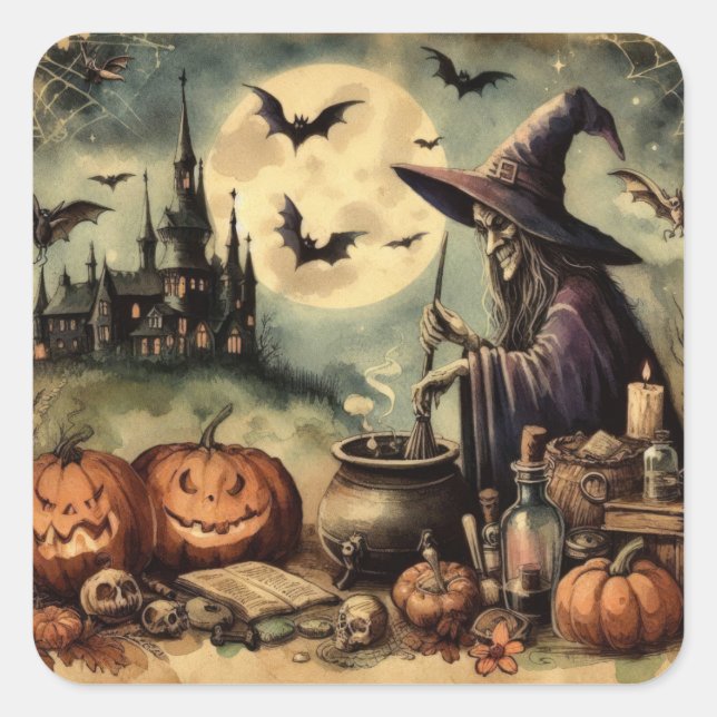 Old Halloween Art Stickers (Front)