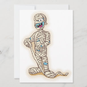Old Halloween Mummy Card
