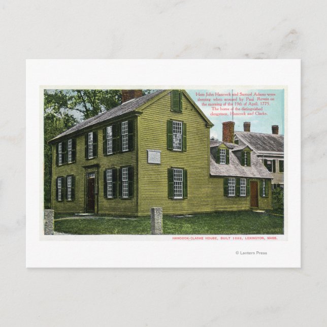 Old Hancock Clark House View # 2 Postcard (Front)