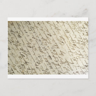 Old Handwriring Postcard