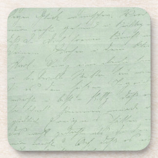Old handwriting love letters faded antique script coaster