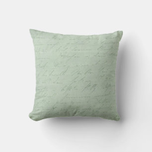 Old handwriting love letters faded antique script cushion