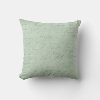 Old handwriting love letters faded antique script cushion
