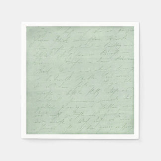 Old handwriting love letters faded antique script napkin