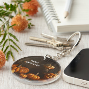 Old Happy Halloween Home Collection Key Ring