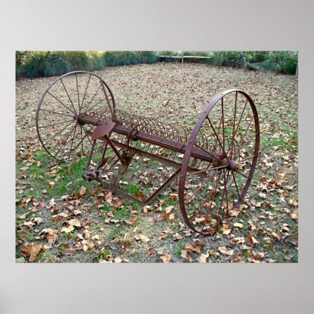 Old hay rake poster (Front)