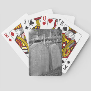 old headstones playing cards