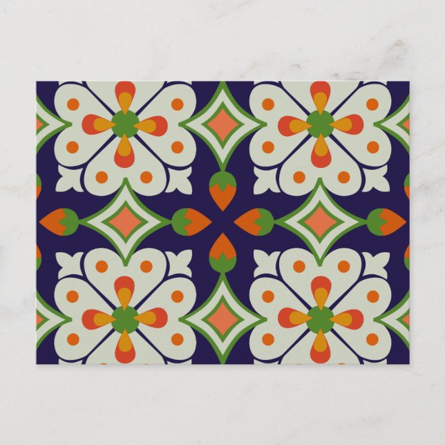 Old hearts tiles postcard (Front)