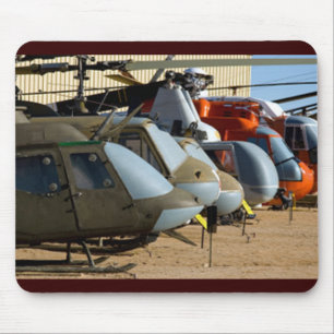 Old Helicopters Mouse Pad