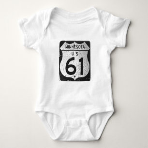Old Highway 61 sign Baby Bodysuit
