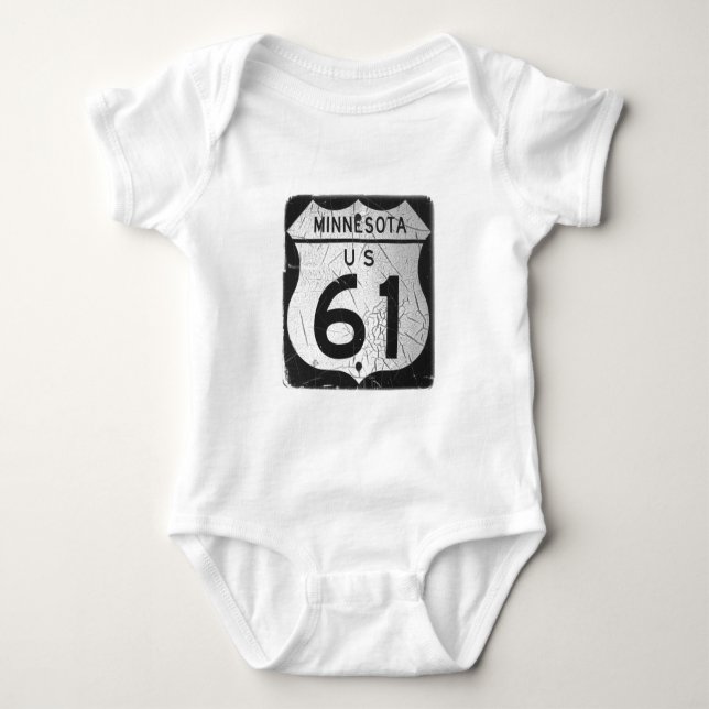 Old Highway 61 sign Baby Bodysuit (Front)