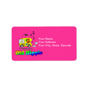 Old Hippie Bus Label