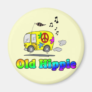 Old Hippie Bus Magnet