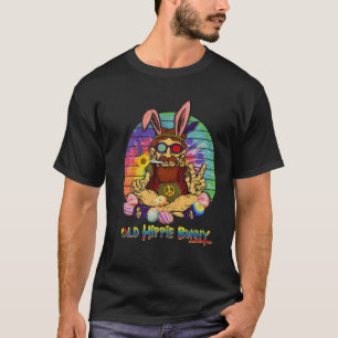 Old Hippies Bunny Men Hippie Vintage Retro Easter T-Shirt