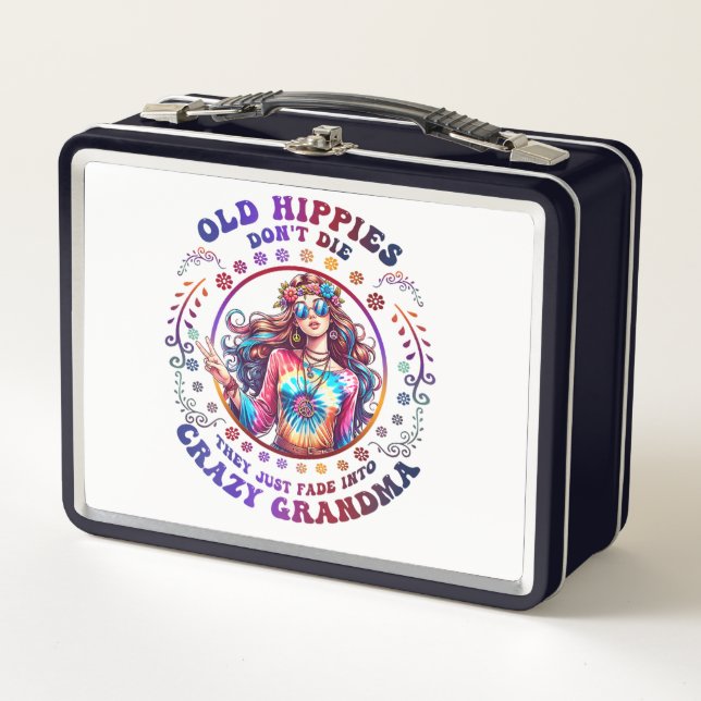 Old Hippies Dont Die Metal Lunch Box (Front)