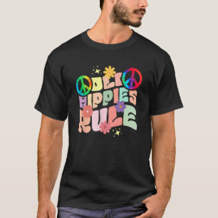 Old Hippies Rule Peace Sign Hippy T-Shirt