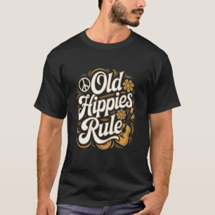 Old Hippies Vintage Retro Costume Hippy Sunflower T-Shirt