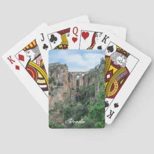 Old historic bridge in Ronda, Spain Playing Cards
